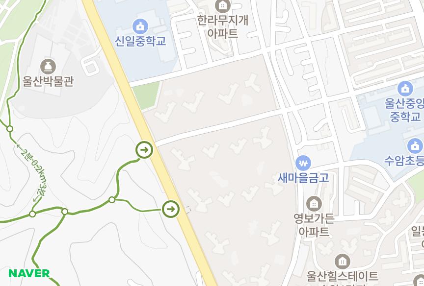 울산광역시 남구 신정동 정원 위치·실거래 시세 지도