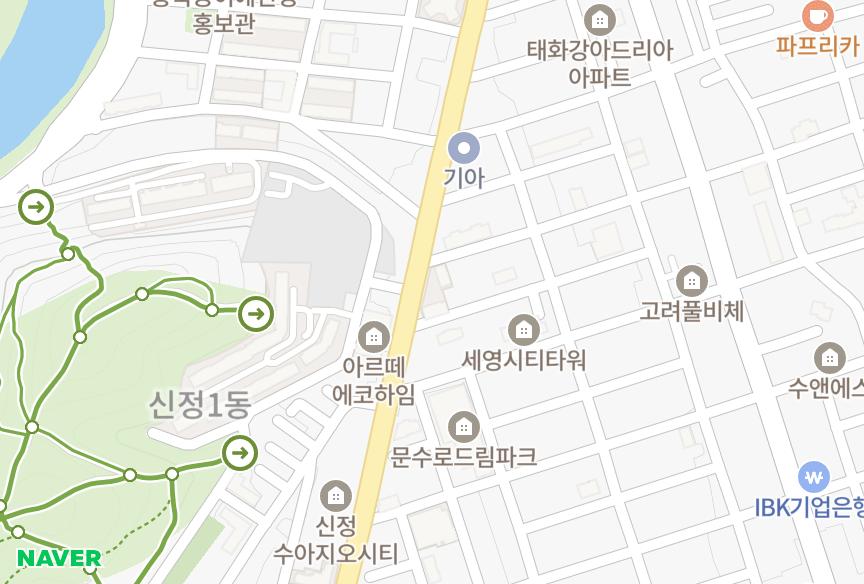 울산광역시 남구 신정동 동신타워팰리스 위치·실거래 시세 지도
