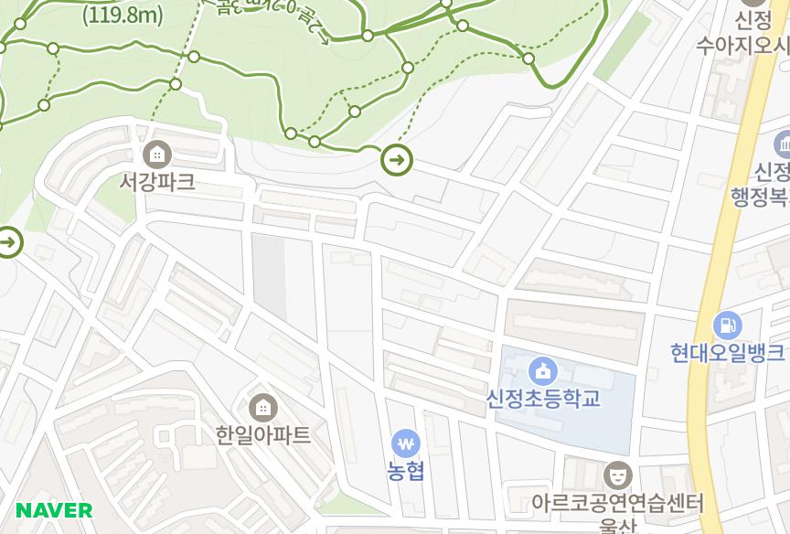 울산광역시 남구 신정동 청실 위치·실거래 시세 지도