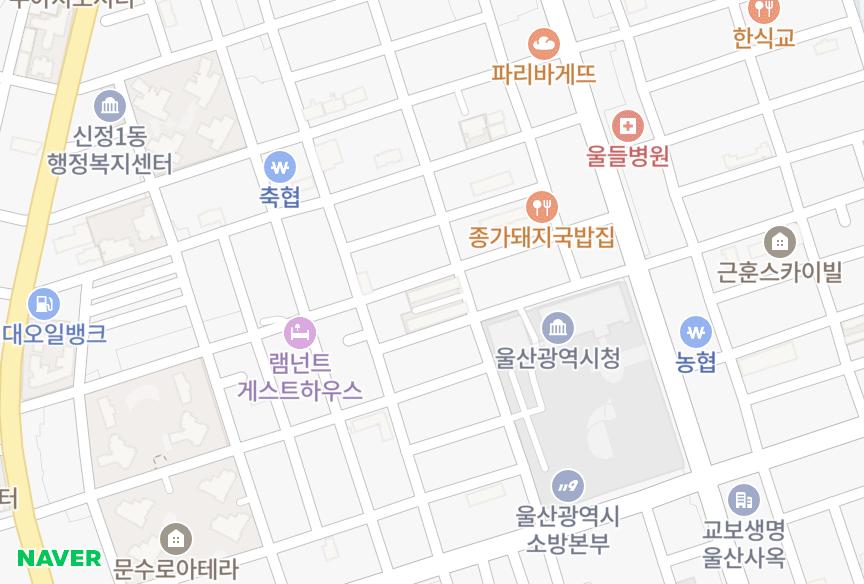 울산광역시 남구 신정동 운포 위치·실거래 시세 지도