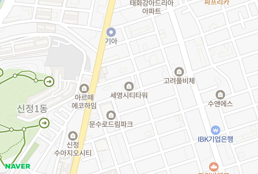 울산광역시 남구 신정동 세영시티타워 위치·실거래 시세 지도