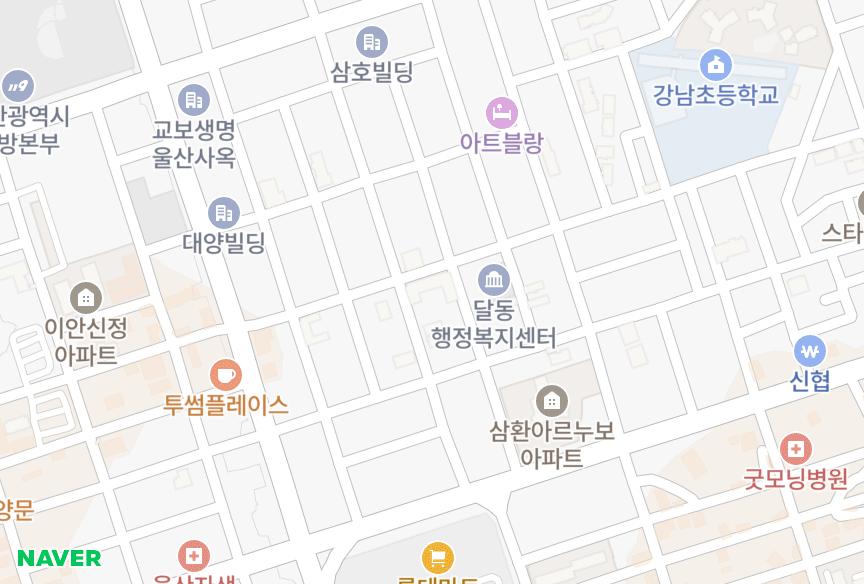 울산광역시 남구 달동 강남맨션 위치·실거래 시세 지도