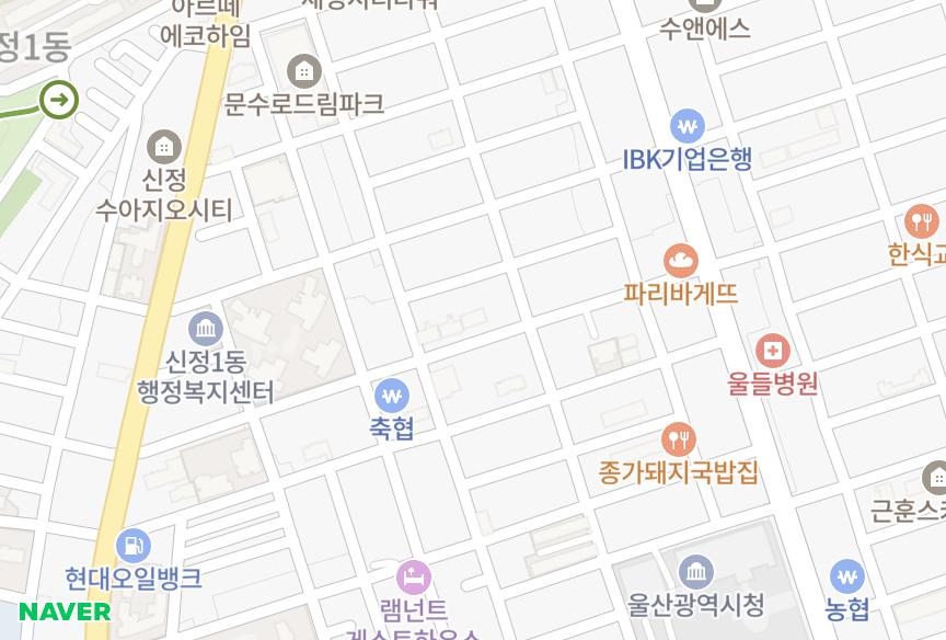 울산광역시 남구 신정동 까르띠에 위치·실거래 시세 지도
