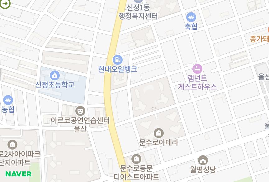 울산광역시 남구 신정동 신정대재플레이스1차 위치·실거래 시세 지도