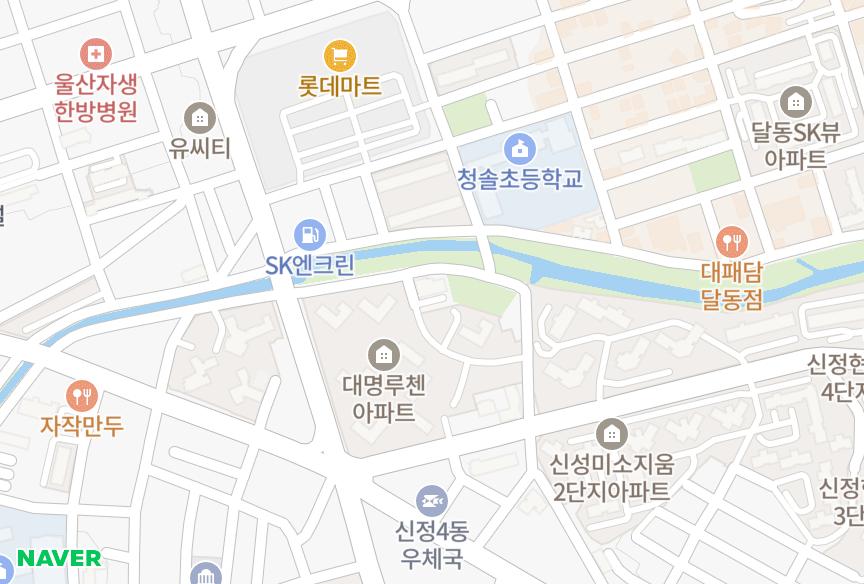 울산광역시 남구 신정동 범진 위치·실거래 시세 지도