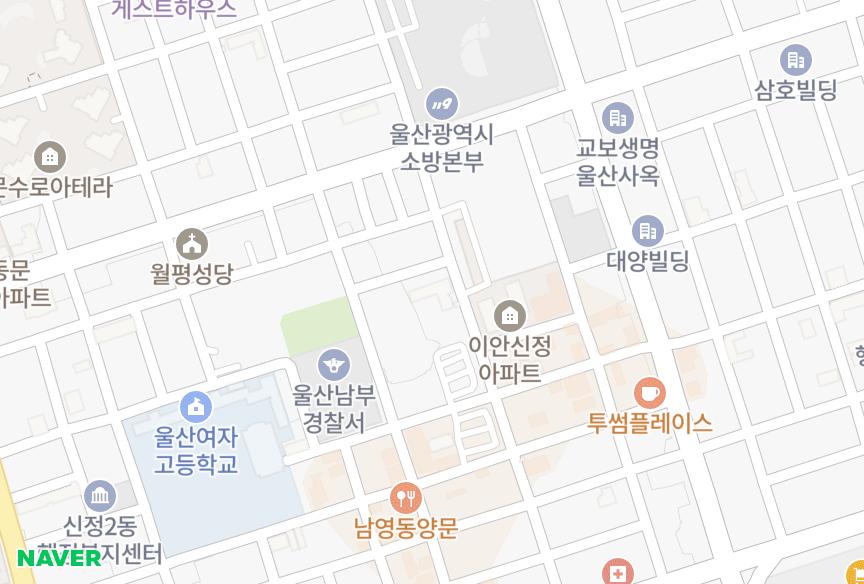 울산광역시 남구 신정동 세한신정프리빌1차 위치·실거래 시세 지도