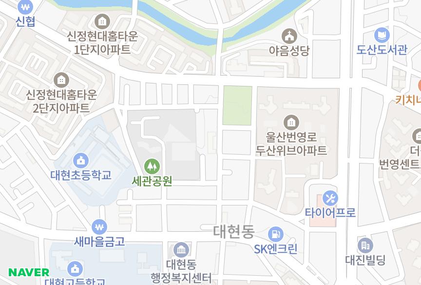 울산광역시 남구 야음동 에덴 위치·실거래 시세 지도