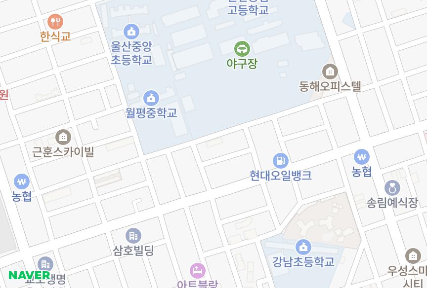 울산광역시 남구 신정동 은하 위치·실거래 시세 지도
