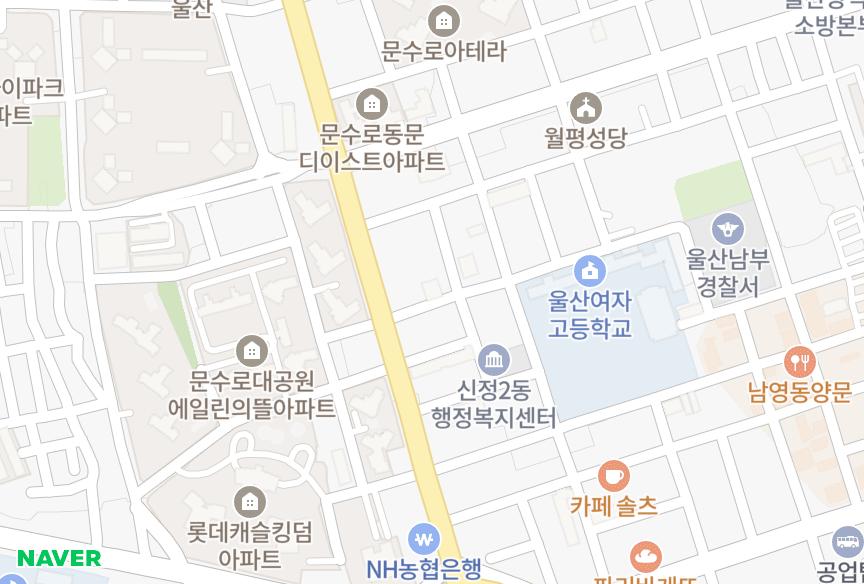 울산광역시 남구 신정동 대지빌라트 위치·실거래 시세 지도