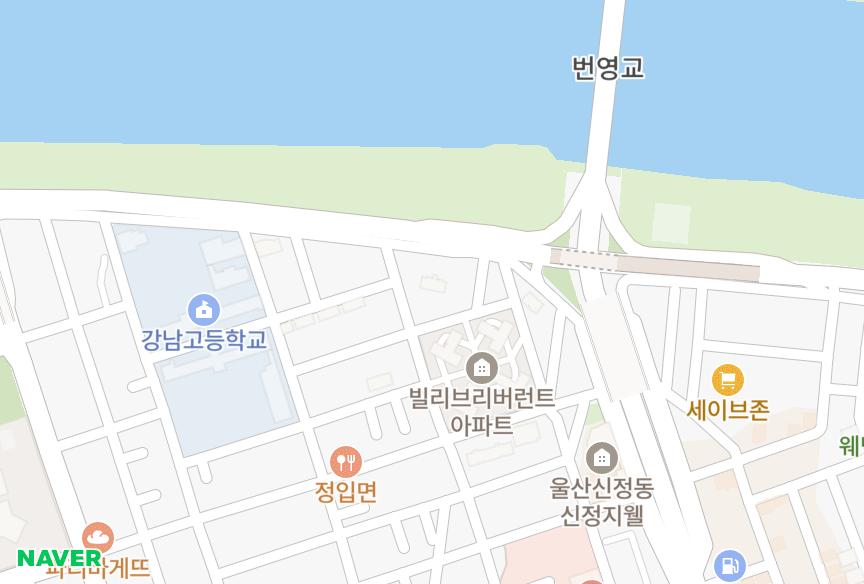 울산광역시 남구 신정동 삼산파로스빌 위치·실거래 시세 지도