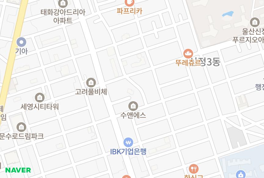 울산광역시 남구 신정동 동천에이스 위치·실거래 시세 지도