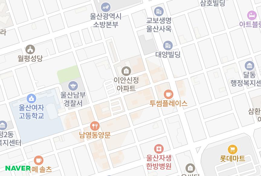 울산광역시 남구 신정동 비발디칸 위치·실거래 시세 지도