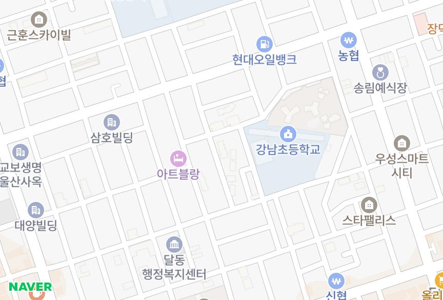 울산광역시 남구 달동 내일네스트 위치·실거래 시세 지도