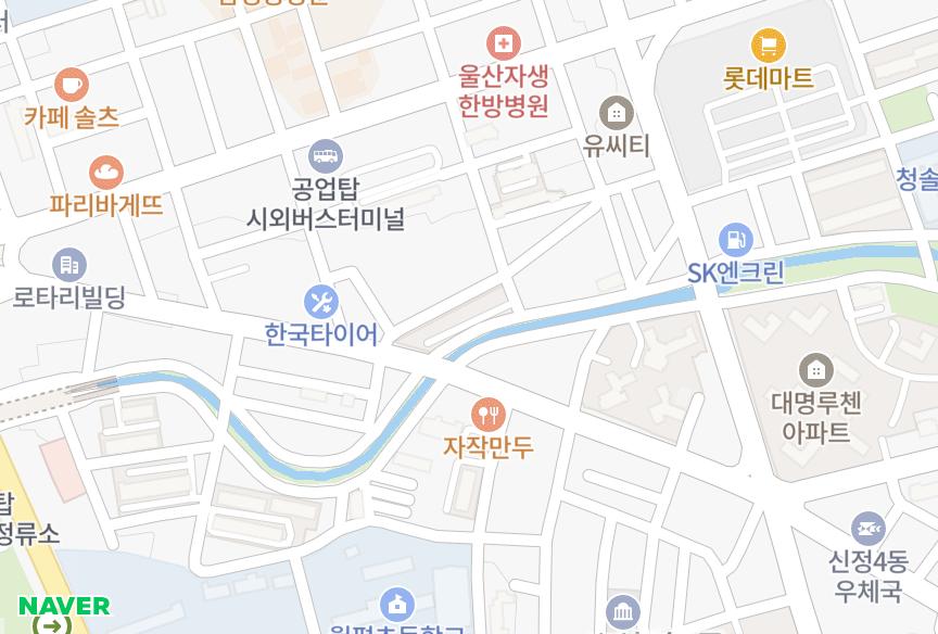 울산광역시 남구 신정동 대흥맨션 위치·실거래 시세 지도