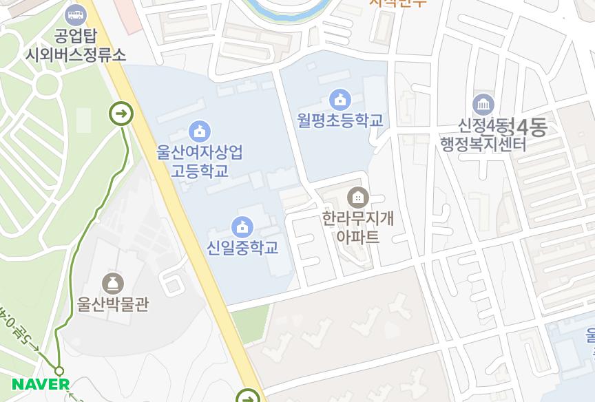 울산광역시 남구 신정동 삼미타워맨숀 위치·실거래 시세 지도