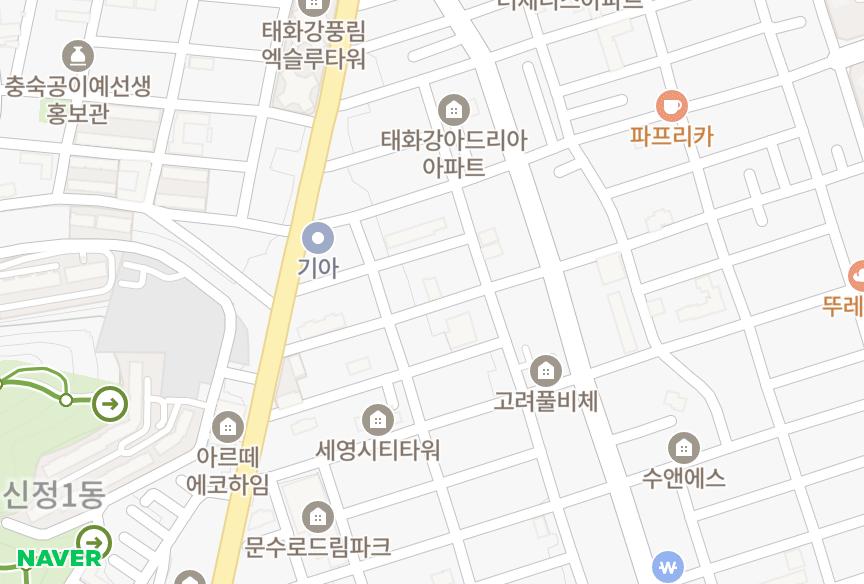 울산광역시 남구 신정동 창우드림빌 위치·실거래 시세 지도