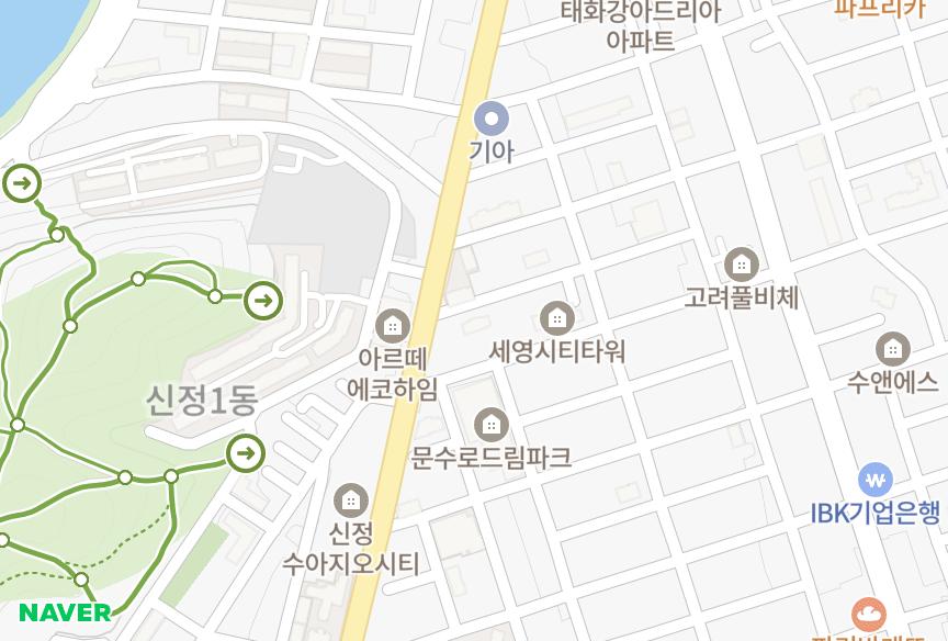 울산광역시 남구 신정동 아람아트빌 위치·실거래 시세 지도