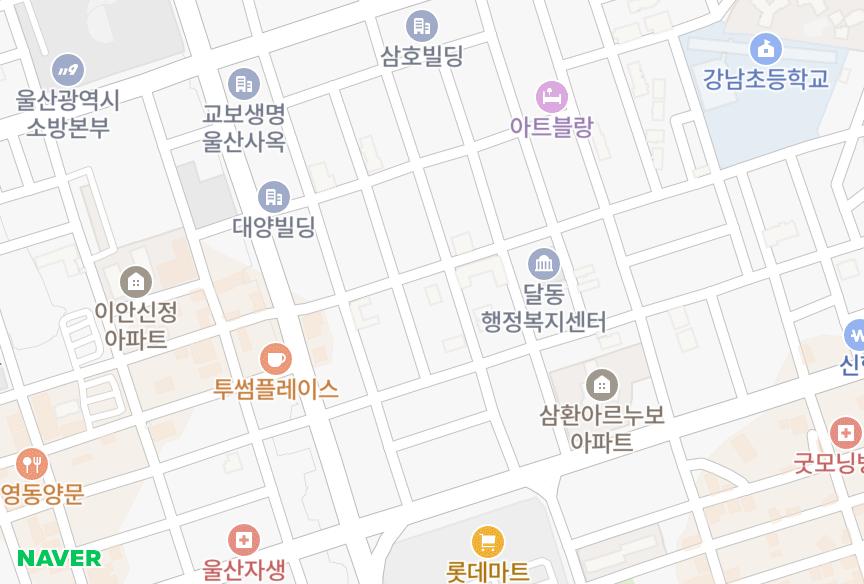 울산광역시 남구 달동 구룡유토빌 위치·실거래 시세 지도