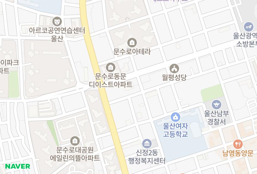 울산광역시 남구 신정동 남경아델리 위치·실거래 시세 지도