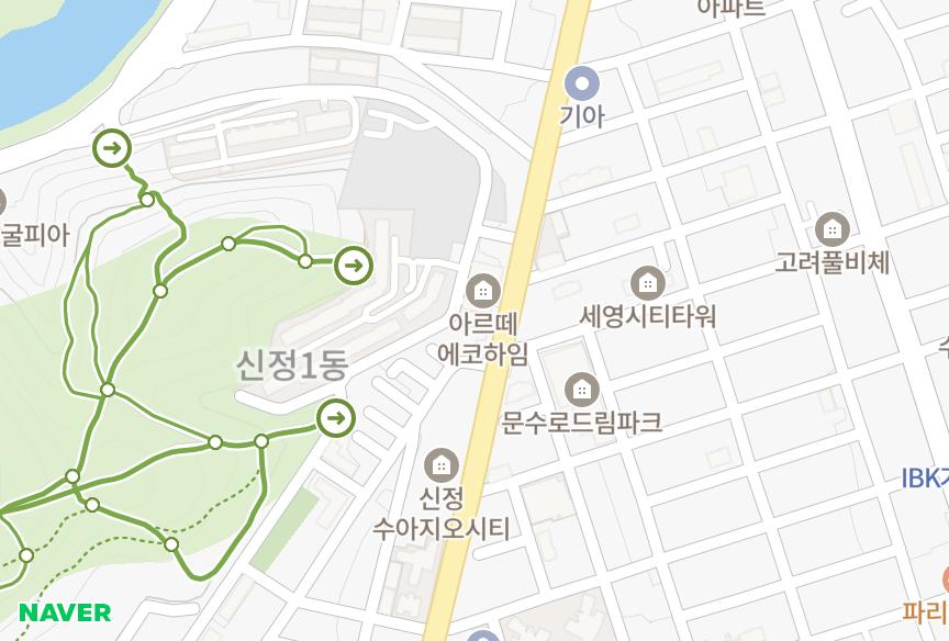 울산광역시 남구 신정동 성산아이리스 위치·실거래 시세 지도