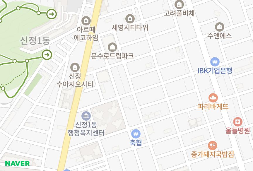 울산광역시 남구 신정동 신정비발디칸2차 위치·실거래 시세 지도