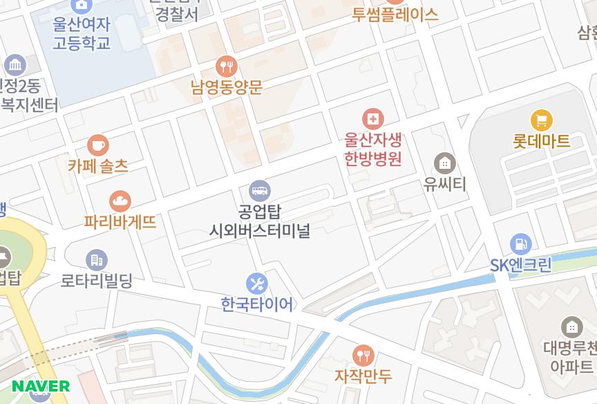 울산광역시 남구 신정동 로얄 위치·실거래 시세 지도