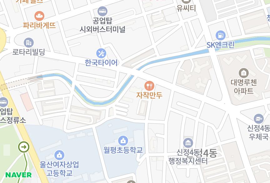 울산광역시 남구 신정동 신보파크빌 위치·실거래 시세 지도