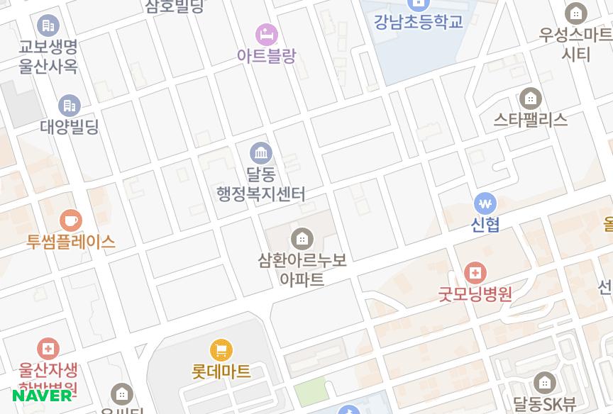 울산광역시 남구 달동 평일홈타운 위치·실거래 시세 지도