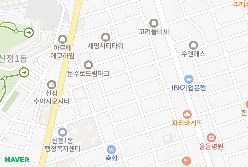 울산광역시 남구 신정동 한성명가 위치·실거래 시세 지도