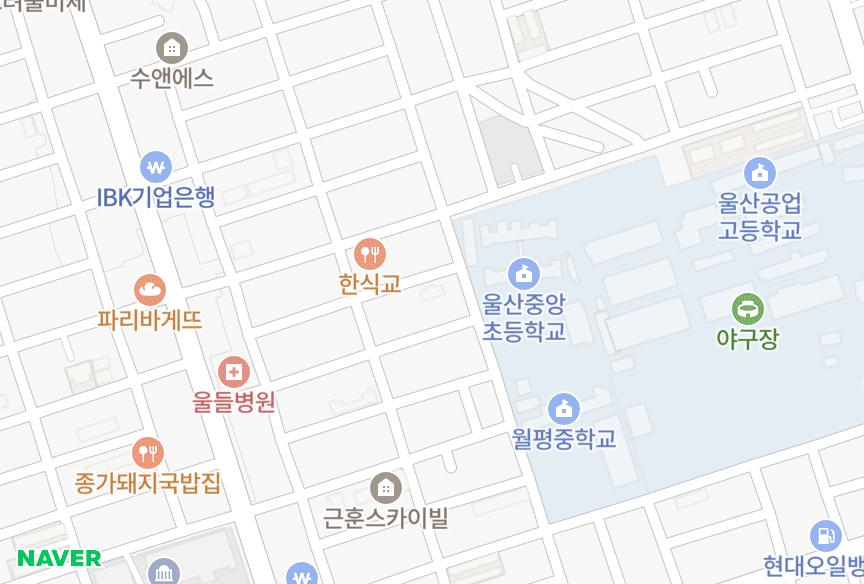 울산광역시 남구 신정동 그린뜰 위치·실거래 시세 지도