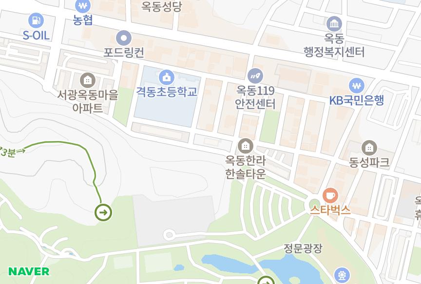 울산광역시 남구 옥동 대공원동서 위치·실거래 시세 지도