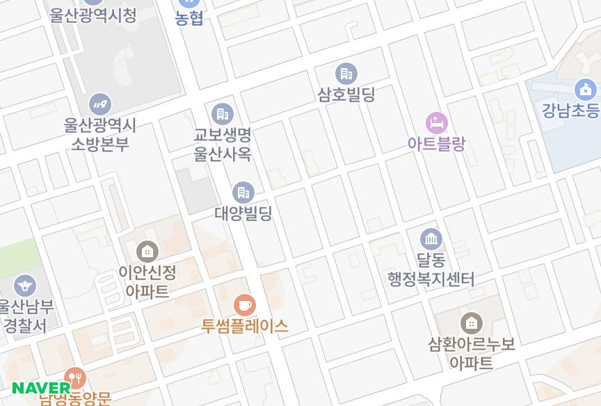 울산광역시 남구 달동 늘안애 위치·실거래 시세 지도
