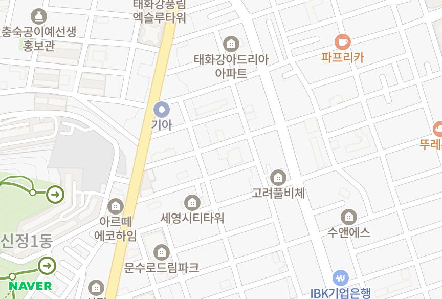 울산광역시 남구 신정동 세한신정프리빌Ⅱ 위치·실거래 시세 지도