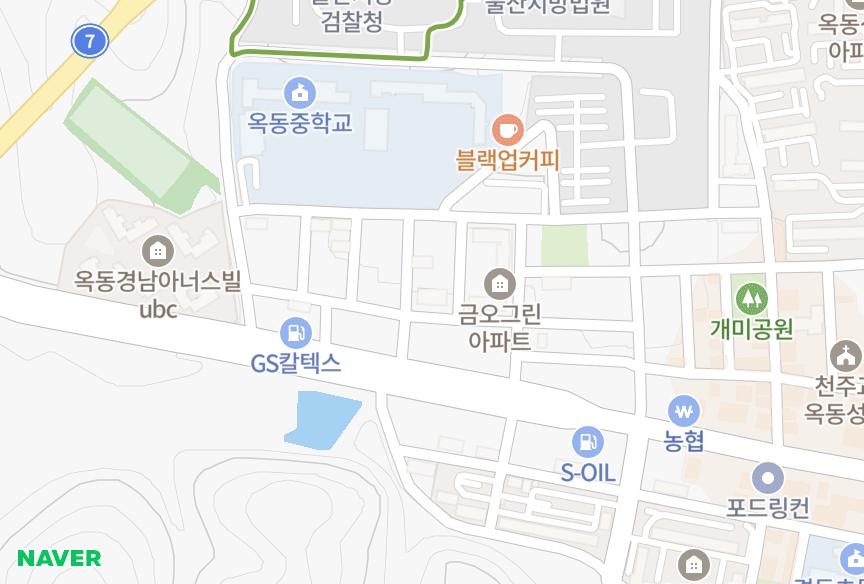 울산광역시 남구 옥동 KCB뜰에봄 위치·실거래 시세 지도