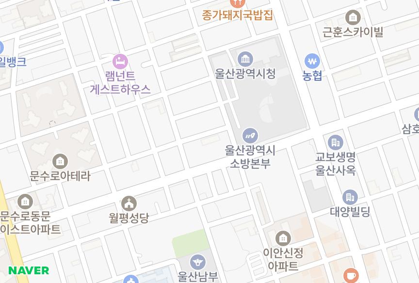 울산광역시 남구 신정동 동화 위치·실거래 시세 지도