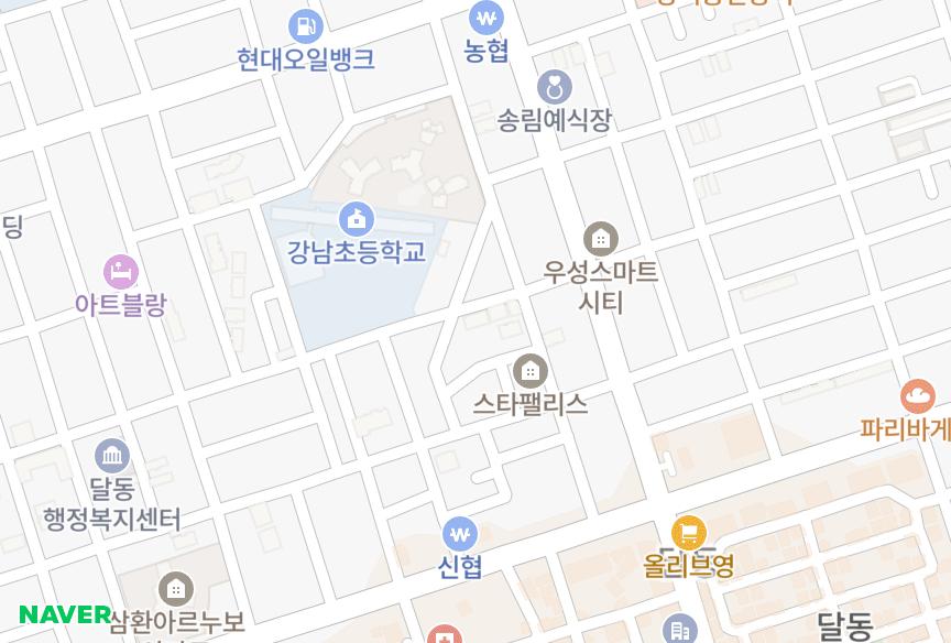 울산광역시 남구 달동 현대아트빌 위치·실거래 시세 지도