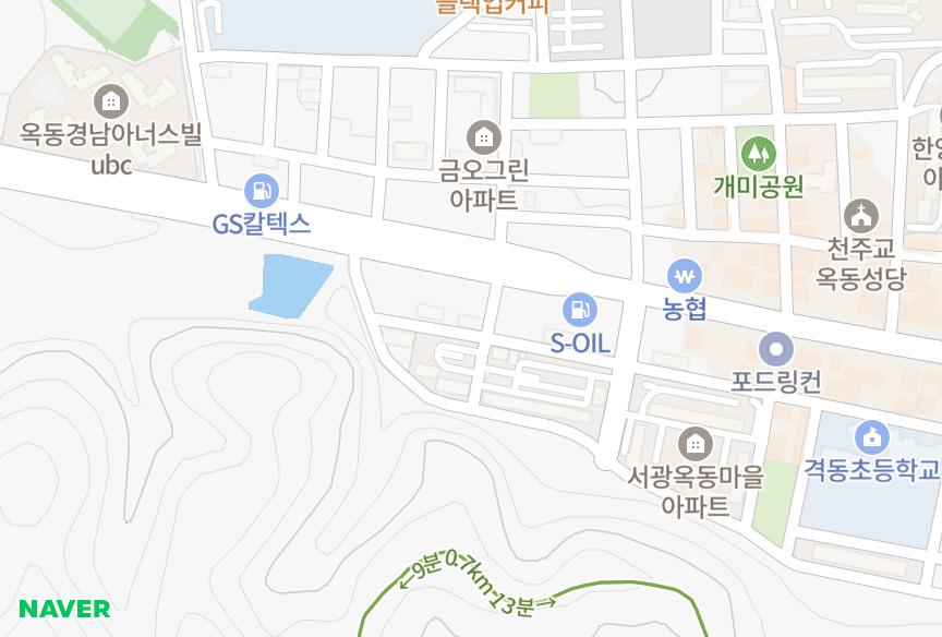 울산광역시 남구 옥동 한울빌라 위치·실거래 시세 지도