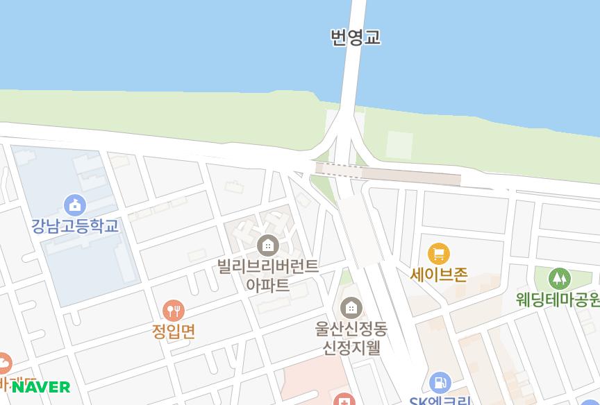 울산광역시 남구 신정동 새움하이파크 위치·실거래 시세 지도