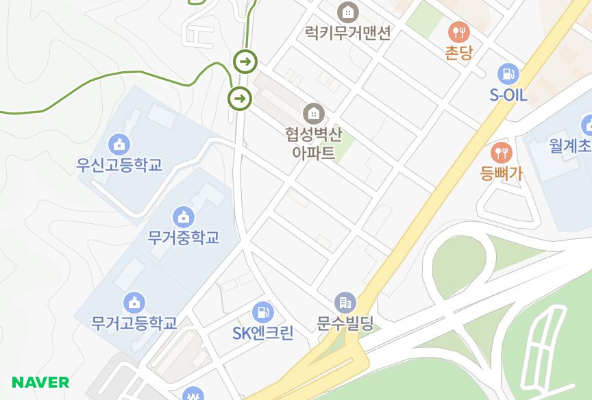 울산광역시 남구 무거동 일와그린빌라 위치·실거래 시세 지도