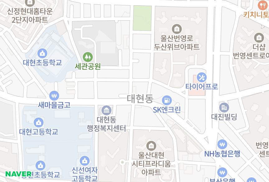울산광역시 남구 야음동 풍진하이츠빌 위치·실거래 시세 지도