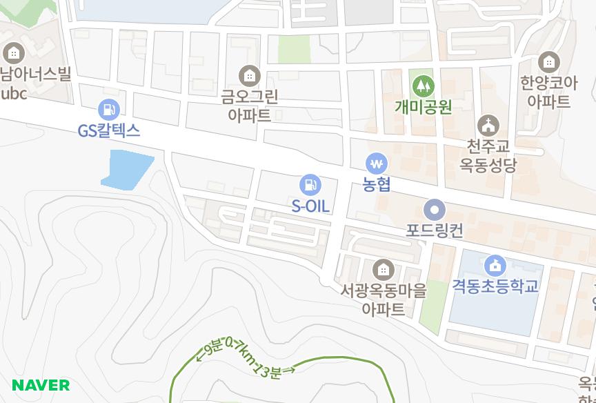 울산광역시 남구 옥동 대공원라온 위치·실거래 시세 지도