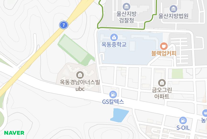 울산광역시 남구 옥동 옥동2차성원빌라 위치·실거래 시세 지도