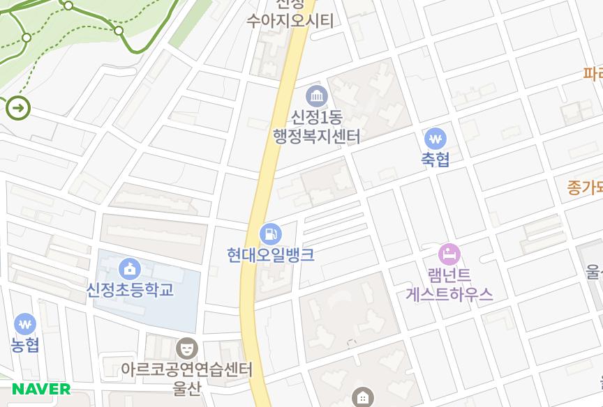 울산광역시 남구 신정동 선샤인2차 위치·실거래 시세 지도