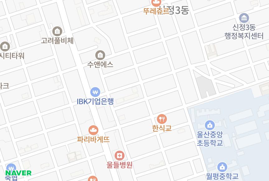 울산광역시 남구 신정동 윈팰리스 위치·실거래 시세 지도
