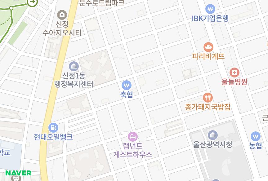 울산광역시 남구 신정동 행복빌라트 위치·실거래 시세 지도