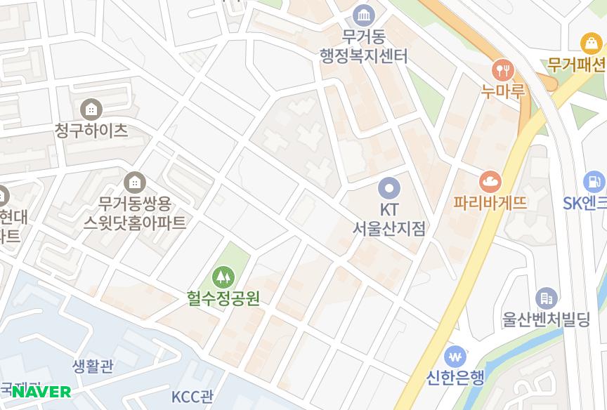 울산광역시 남구 무거동 무거시장 위치·실거래 시세 지도