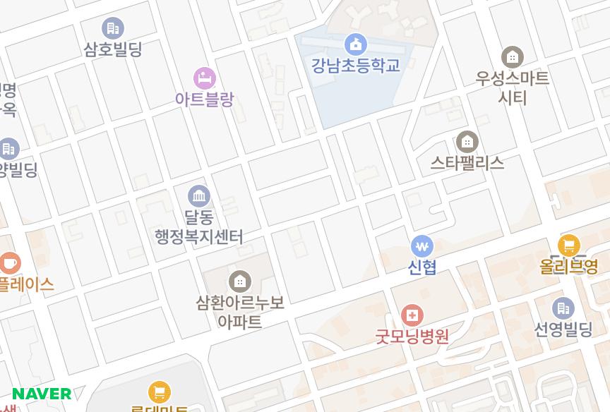 울산광역시 남구 달동 센트럴강남 위치·실거래 시세 지도