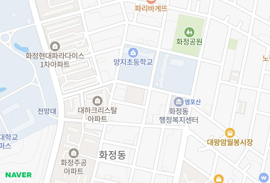 울산광역시 동구 화정동 상아비취맨션 위치·실거래 시세 지도