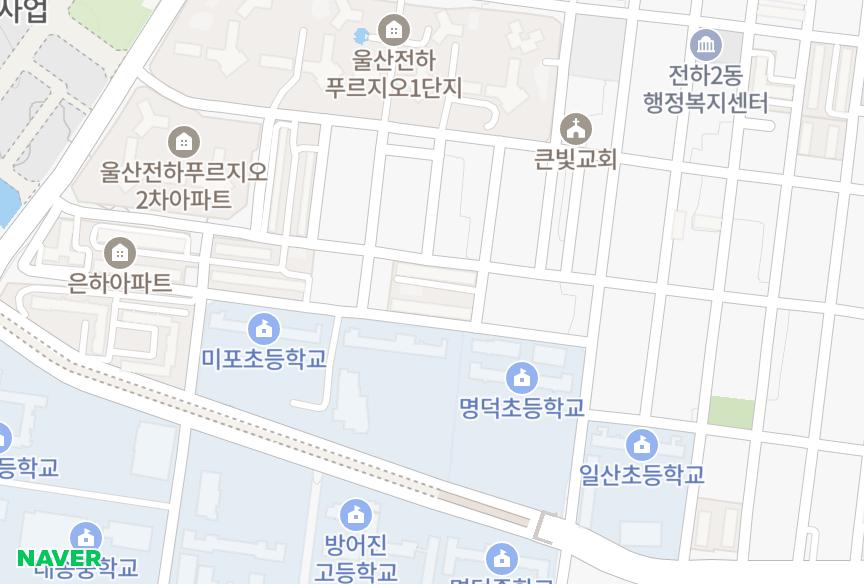 울산광역시 동구 전하동 삼창파크 위치·실거래 시세 지도