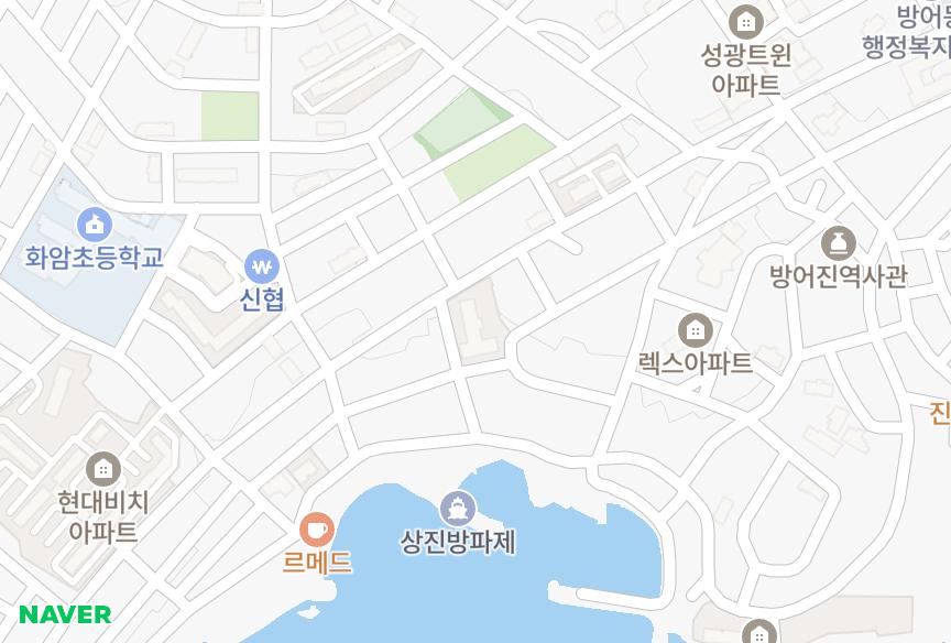 울산광역시 동구 방어동 우성현대 위치·실거래 시세 지도